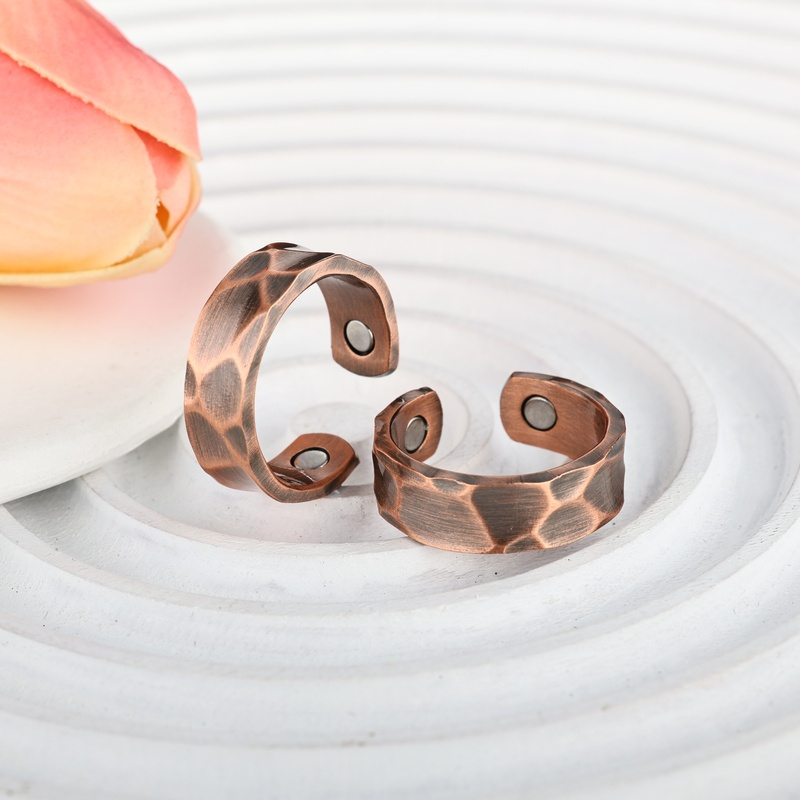 Classical Copper Magnetic Rings for Men and Women